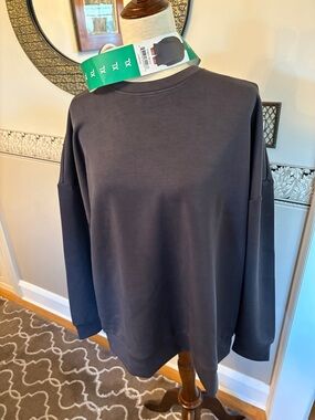 NEW Women’s Oversized Crewneck Sweatshirt - charcoal with tags super soft XL